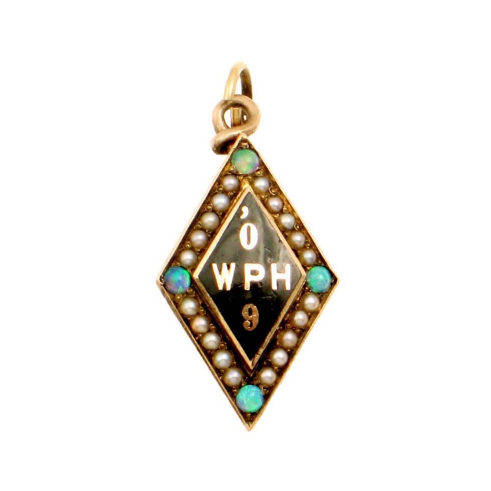 Unique Vintage Gold, Pearl & Opal Pendant